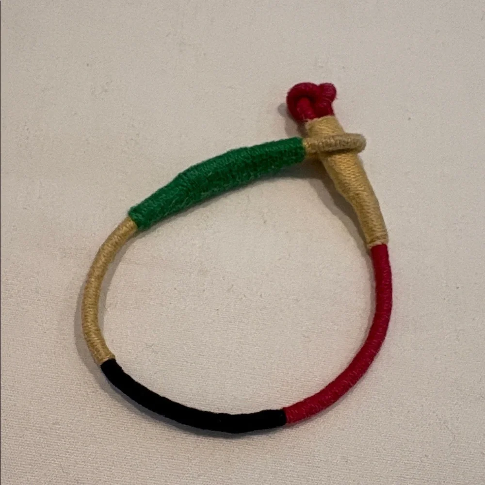 Colorful Bracelet Set & One Necklace. Some Leather. Y2K